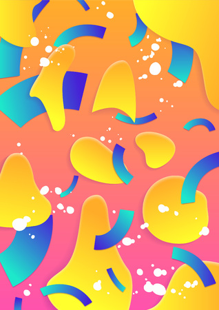 Modern abstract poster cover of  various geometric shapesのイラスト素材