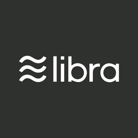 Libra cryptocurrency. Vector flat iconのイラスト素材