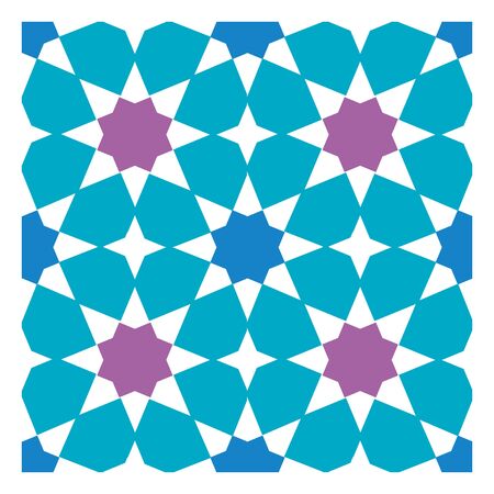Colorful Arabic geometric ornament.