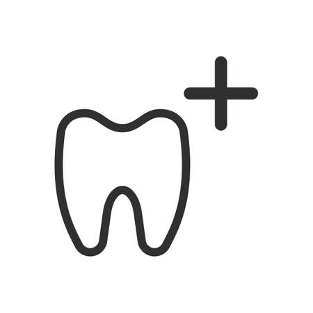 Tooth line icon.のイラスト素材