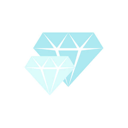 Blue diamond icon. Isolated vector illustration.のイラスト素材