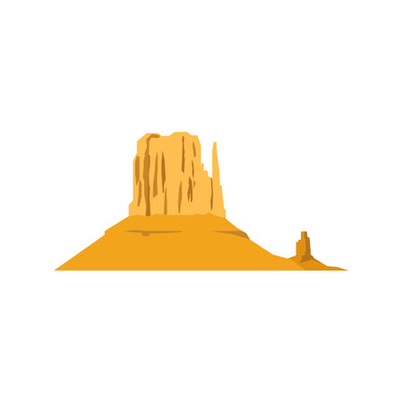 monument valley. Isolated illustration on white background.のイラスト素材