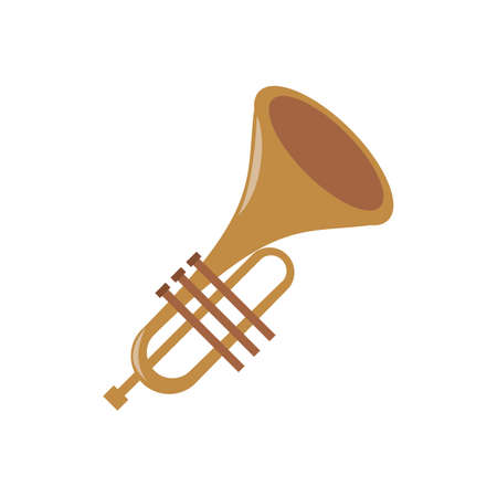 Trumpet. Isolated illustration on white background.のイラスト素材
