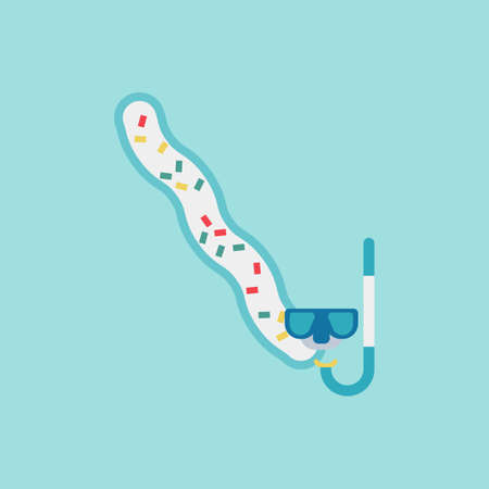 Great Barrier Reef. Vector illustration in a flat style.のイラスト素材