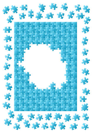 illustration of an unfinished jigsaw Puzzleのイラスト素材