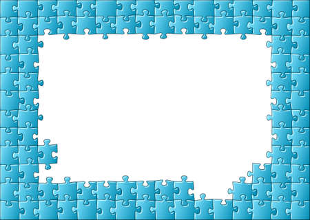 illustration of a jigsaw puzzle frameのイラスト素材