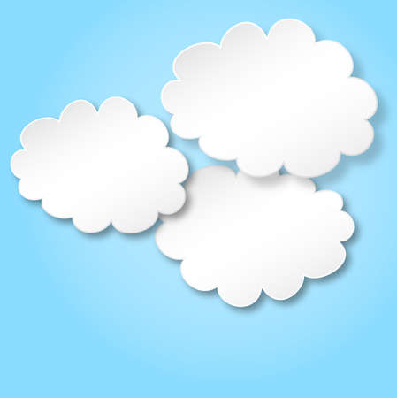 vector illustration of some clouds as backgroundのイラスト素材