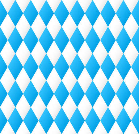 illustration of a seamless diamond pattern in blue and white のイラスト素材