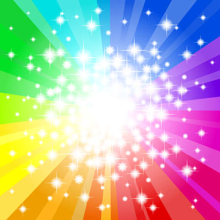 
illustration of a abstract rainbow colored star background のイラスト素材