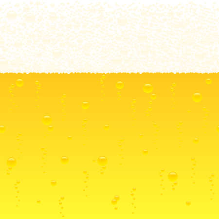 vector illustration of a horizontally seamless bubbling beer backgroundのイラスト素材
