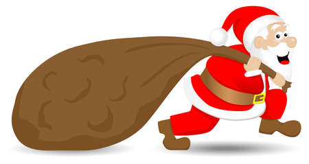 vector illustration of santa claus on white backgroundのイラスト素材