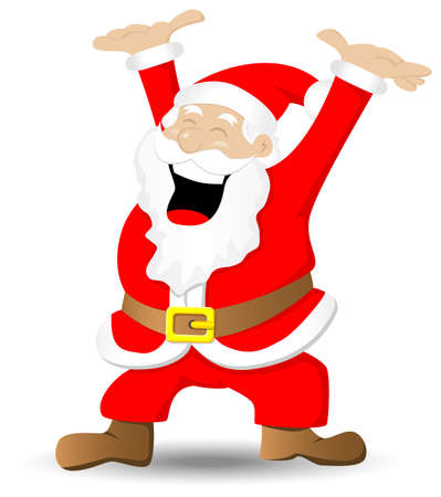 vector illustration of santa claus on white backgroundのイラスト素材