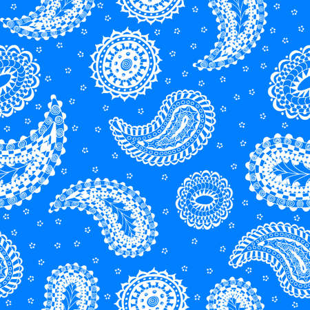 illustration of a seamless pattern paisleyのイラスト素材