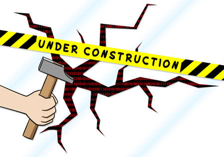 illustration of a under construction signのイラスト素材