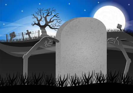 vector illustration of a halloween grave stone to write onのイラスト素材