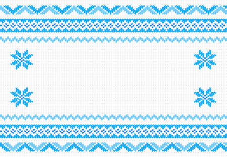 vector illustration of a blue and white knitted backgroundのイラスト素材