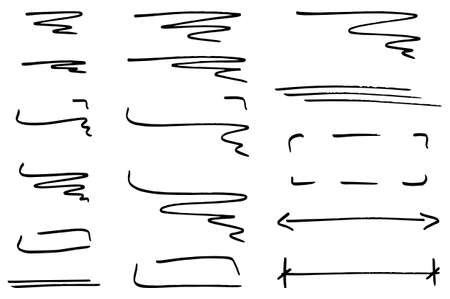 vector illustration of hand drawn design infographic elementsのイラスト素材