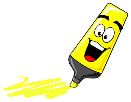 vector illustration of cartoon felt tip pen on whiteのイラスト素材