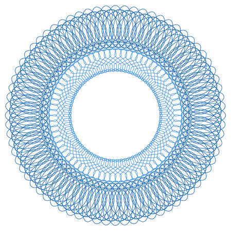 vector illustration of a guilloche rosetteのイラスト素材