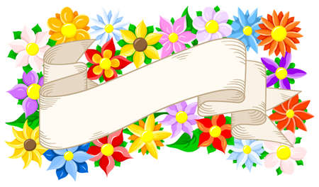 illustration of floral backgroundのイラスト素材