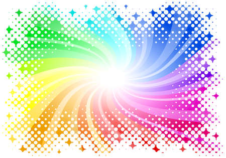 illustration of a abstract rainbow colored backgroundのイラスト素材