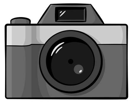 vector illustration of a cartoon photo cameraのイラスト素材