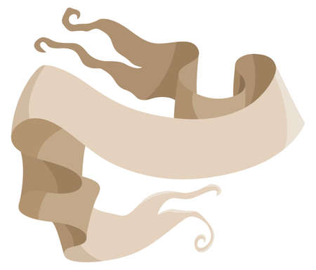 vector illustration of an old parchment bannerのイラスト素材