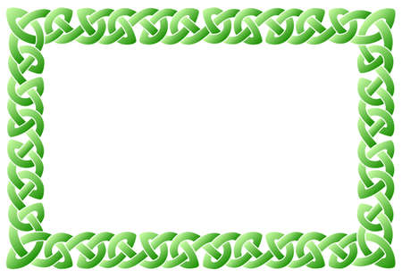 vector illustration of a rectangular celtic ornamental frameのイラスト素材