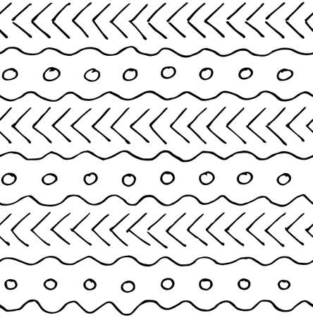 vector illustration of a abstract hand drawn seamless patternのイラスト素材