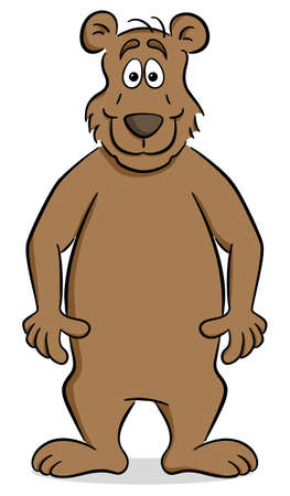Vector illustration of a standing cartoon bear.のイラスト素材