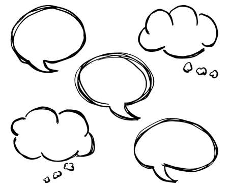 vector illustration of a collection of comic style speech bubblesのイラスト素材