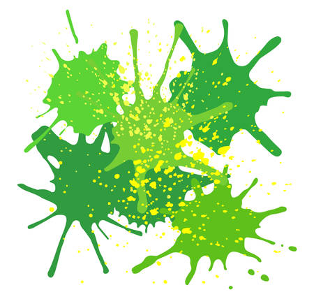 vector illustration of colorful splashes of paintのイラスト素材