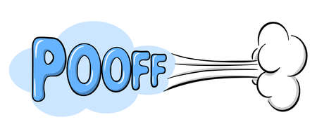 vector illustration of a comic sound effect pooffのイラスト素材