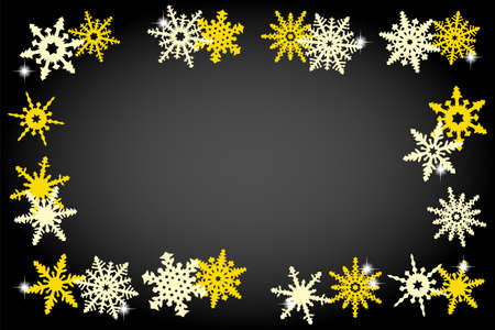 vector illustration of a christmas background with snowflakesのイラスト素材