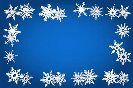 vector illustration of a christmas background with snowflakesのイラスト素材