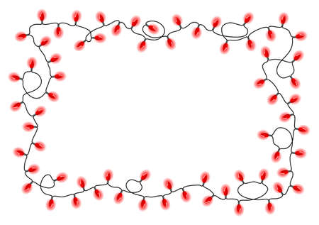 vector illustration of a chain of colorful lightsのイラスト素材