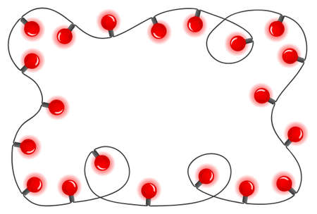 vector illustration of a chain of colorful lightsのイラスト素材