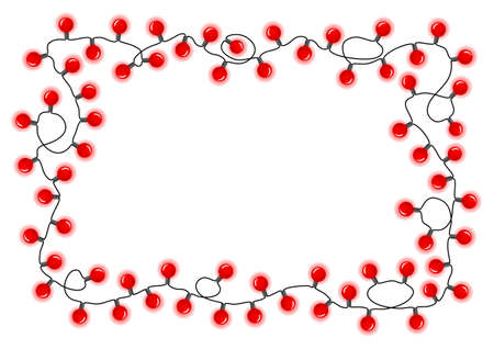 vector illustration of a chain of colorful lightsのイラスト素材