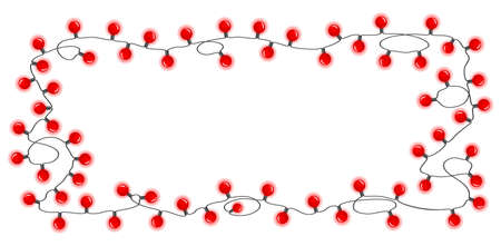 vector illustration of a chain of colorful lightsのイラスト素材