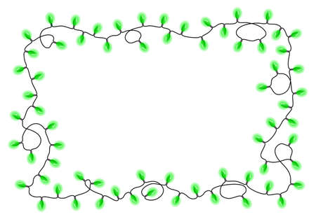 vector illustration of a chain of colorful lightsのイラスト素材