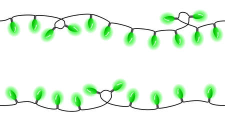 vector illustration of seamless chains of lightsのイラスト素材
