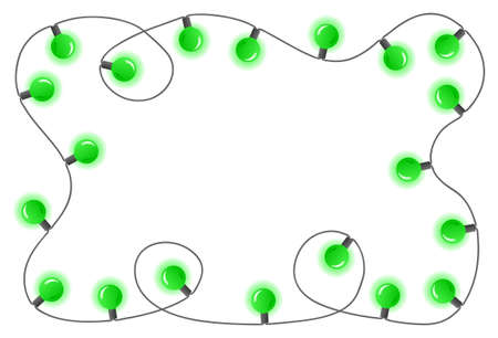 vector illustration of a chain of colorful lightsのイラスト素材