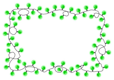 vector illustration of a chain of colorful lightsのイラスト素材