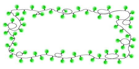 vector illustration of a chain of colorful lightsのイラスト素材