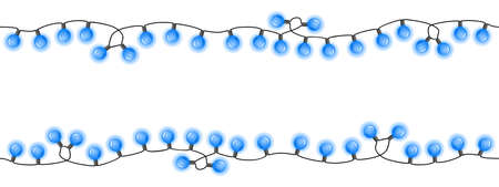 vector illustration of seamless colorful chains of lightsのイラスト素材