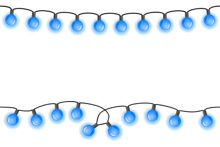 vector illustration of seamless colorful chains of lightsのイラスト素材