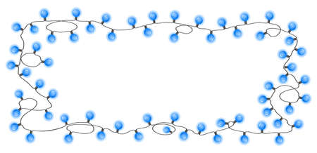 vector illustration of a chain of colorful lightsのイラスト素材