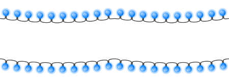 vector illustration of seamless colorful chains of lightsのイラスト素材