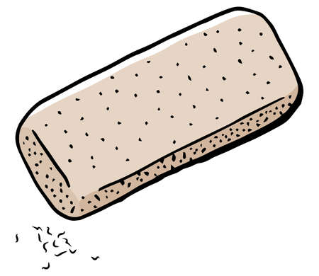 vector illustration of a hand drawn eraserのイラスト素材