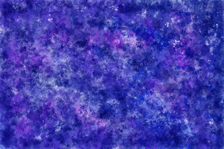 colorful night sky and space background as watercolor illustrationの写真素材